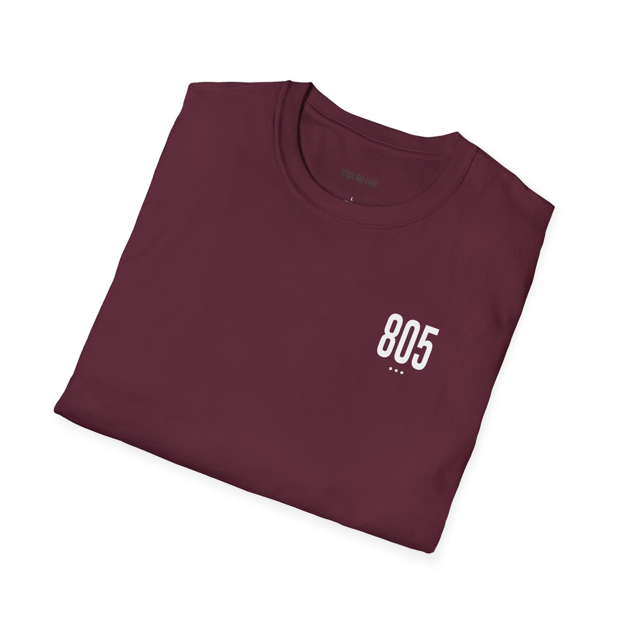 805 White Logo Unisex Soft-style T-Shirt