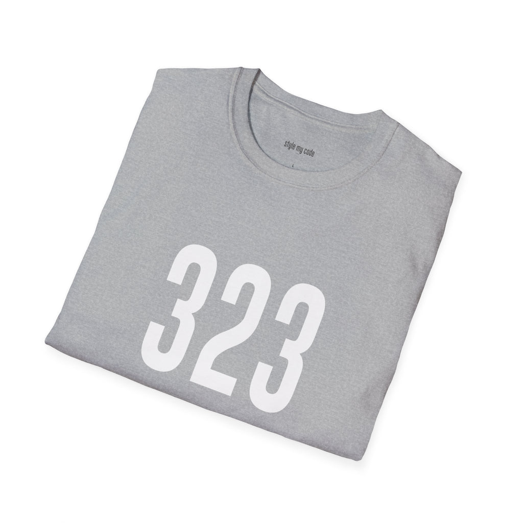 323 White Logo Front T-Shirt