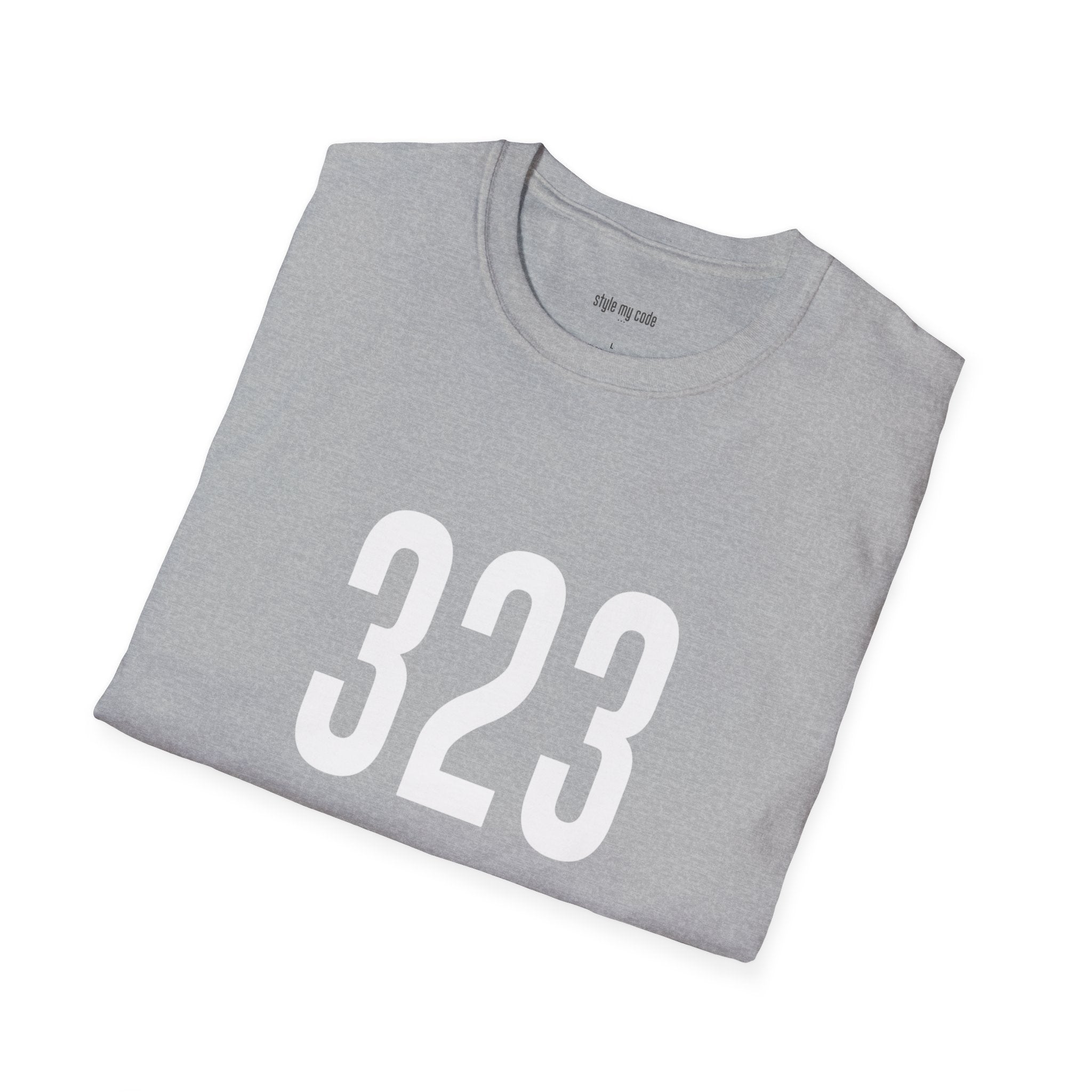 323 White Logo Front T-Shirt