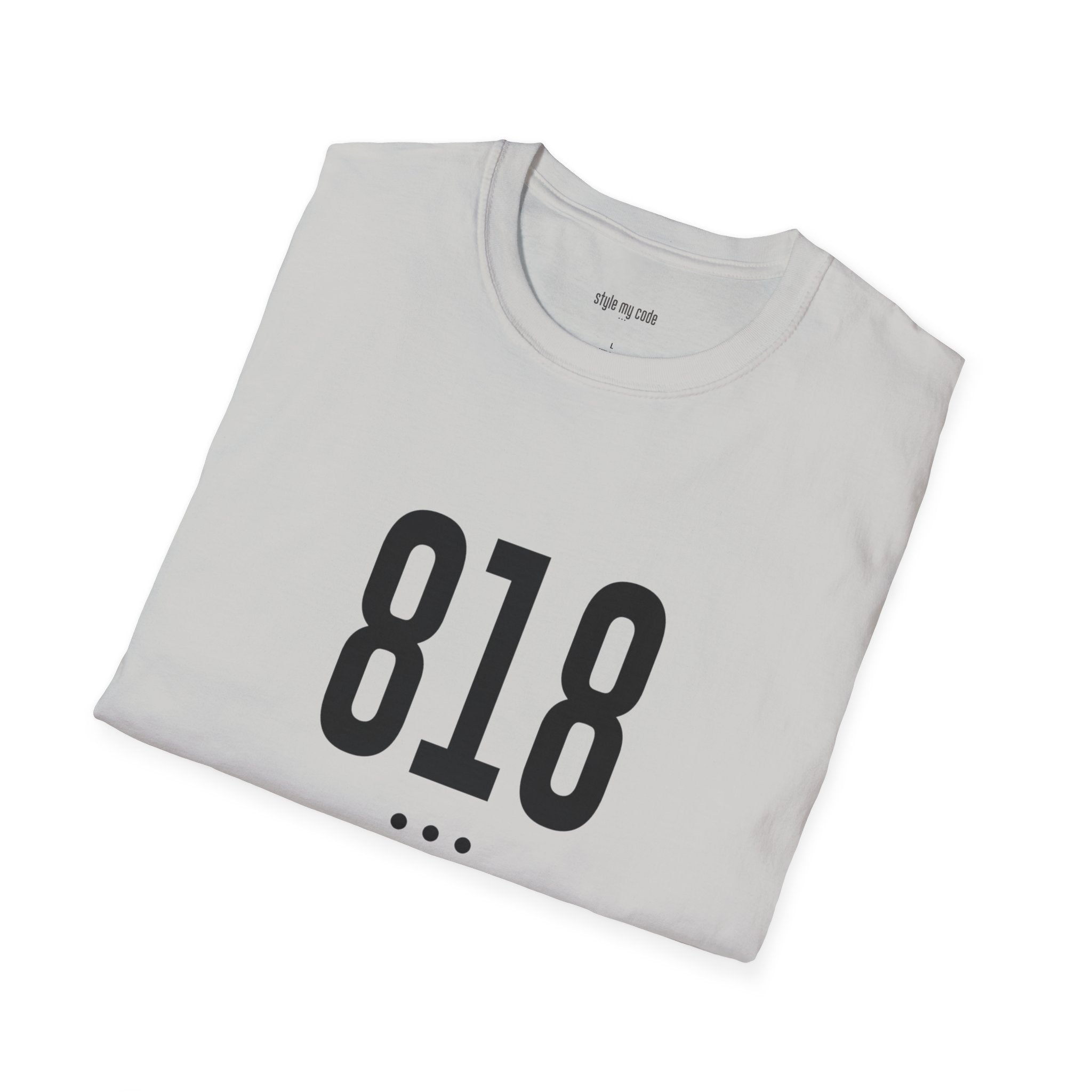 818 Black Logo Front Soft-Style T-Shirt